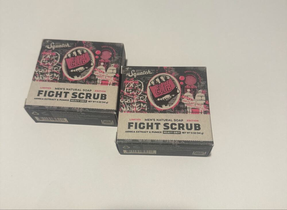 Lot of 2 Dr. Squatch Fight Club Soap  Heavy Grit Limited Edition New